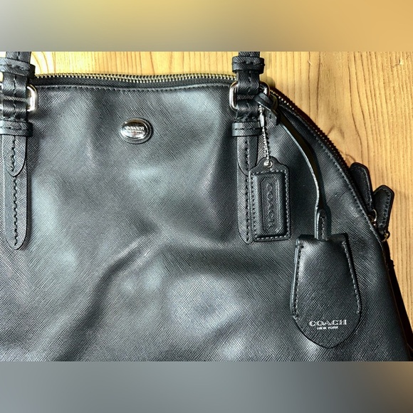 Coach Peyton Leather Large Domed Satchel B1481-F31408 - Picture 11 of 13